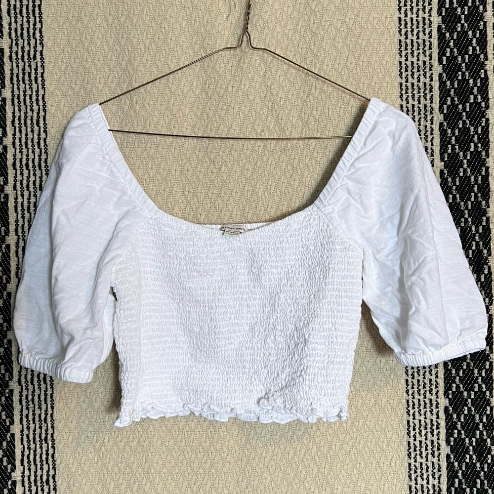 JUNIORS XS American Eagle off the shoulder crop top.